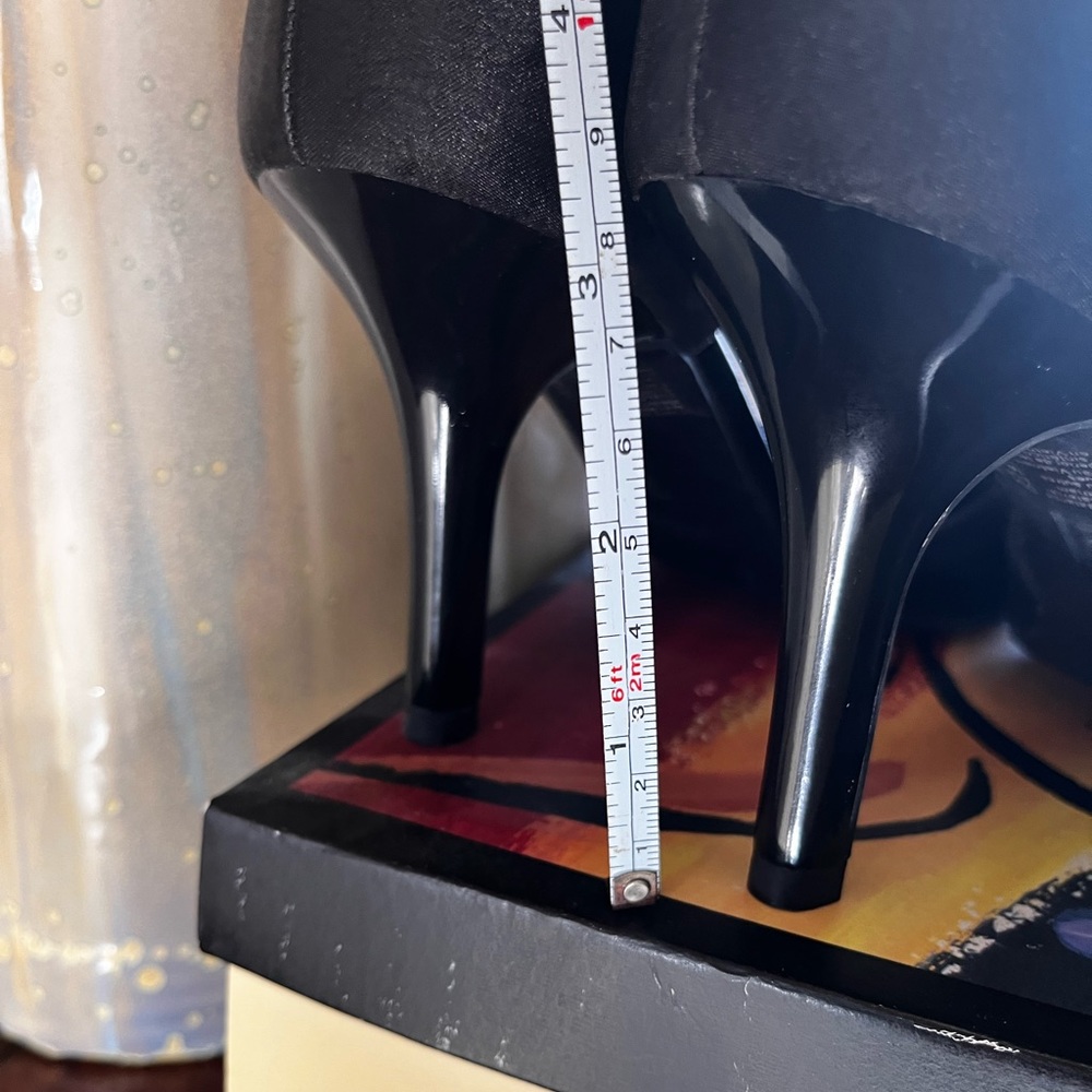 Fioni black fabric D’orsay heels shoes - Picture 4 of 8